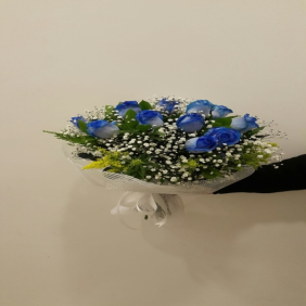  Çerkezköy Çiçekçiler 11 Adet Mavi Gül Buketi